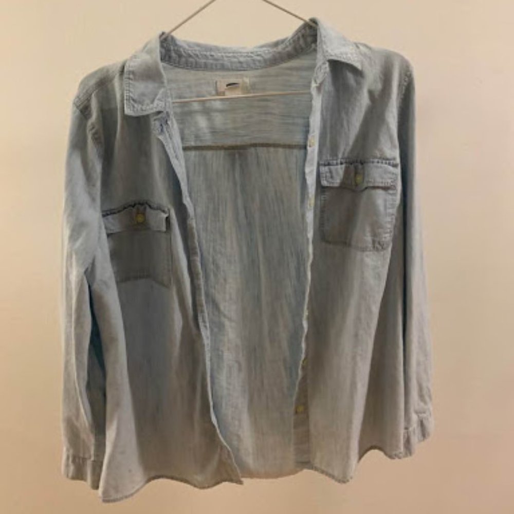 Light Wash Denim Button Up